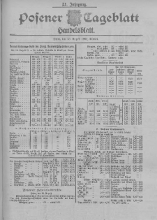Posener Tageblatt. Handelsblatt 1902.08.13 Jg.41