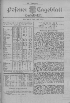Posener Tageblatt. Handelsblatt 1902.08.14 Jg.41