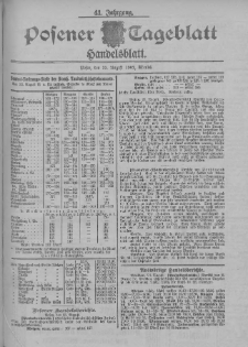 Posener Tageblatt. Handelsblatt 1902.08.23 Jg.41