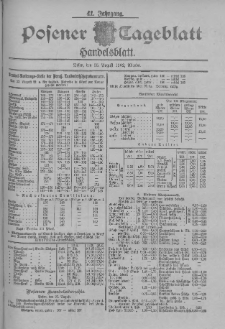 Posener Tageblatt. Handelsblatt 1902.08.25 Jg.41