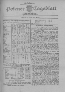 Posener Tageblatt. Handelsblatt 1902.08.26 Jg.41