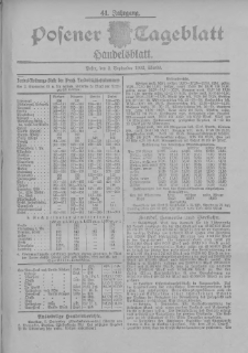 Posener Tageblatt. Handelsblatt 1902.09.03 Jg.41