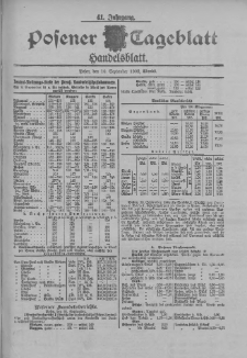 Posener Tageblatt. Handelsblatt 1902.09.10 Jg.41