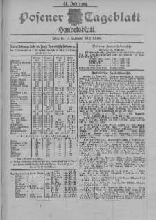 Posener Tageblatt. Handelsblatt 1902.09.18 Jg.41
