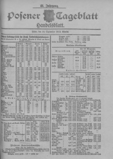 Posener Tageblatt. Handelsblatt 1902.09.24 Jg.41