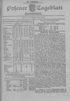 Posener Tageblatt. Handelsblatt 1902.09.25 Jg.41