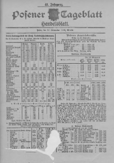 Posener Tageblatt. Handelsblatt 1902.09.26 Jg.41