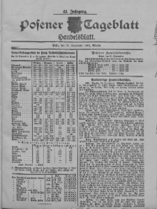 Posener Tageblatt. Handelsblatt 1902.09.30 Jg.41