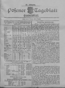 Posener Tageblatt. Handelsblatt 1902.10.02 Jg.41
