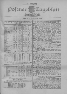 Posener Tageblatt. Handelsblatt 1902.10.11 Jg.41