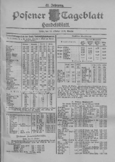 Posener Tageblatt. Handelsblatt 1902.10.13 Jg.41