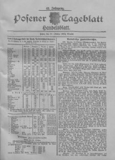 Posener Tageblatt. Handelsblatt 1902.10.21 Jg.41