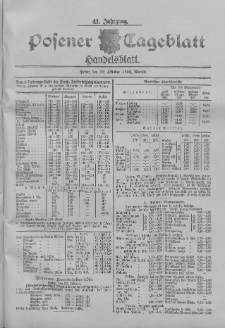 Posener Tageblatt. Handelsblatt 1902.10.22 Jg.41
