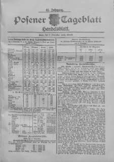 Posener Tageblatt. Handelsblatt 1902.11.04 Jg.41