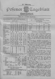 Posener Tageblatt. Handelsblatt 1902.11.06 Jg.41