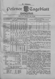 Posener Tageblatt. Handelsblatt 1902.11.08 Jg.41