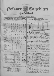 Posener Tageblatt. Handelsblatt 1902.11.11 Jg.41