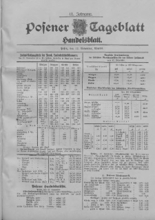 Posener Tageblatt. Handelsblatt 1902.11.12 Jg.41