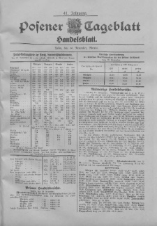 Posener Tageblatt. Handelsblatt 1902.11.13 Jg.41