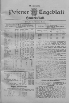 Posener Tageblatt. Handelsblatt 1902.11.15 Jg.41