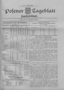 Posener Tageblatt. Handelsblatt 1902.11.18 Jg.41