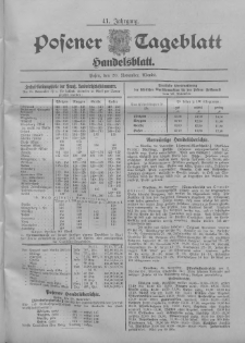 Posener Tageblatt. Handelsblatt 1902.11.20 Jg.41