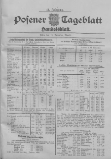 Posener Tageblatt. Handelsblatt 1902.11.21 Jg.41