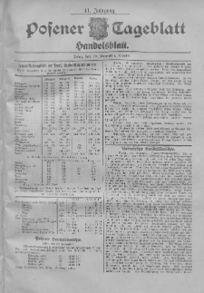 Posener Tageblatt. Handelsblatt 1902.11.29 Jg.41
