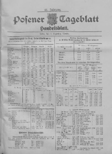 Posener Tageblatt. Handelsblatt 1902.12.03 Jg.41