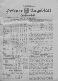 Posener Tageblatt. Handelsblatt 1902.12.08 Jg.41