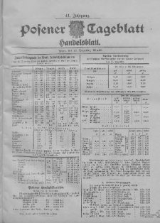 Posener Tageblatt. Handelsblatt 1902.12.17 Jg.41