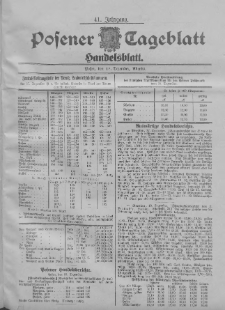 Posener Tageblatt. Handelsblatt 1902.12.18 Jg.41