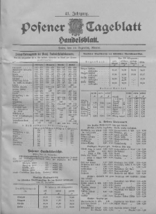 Posener Tageblatt. Handelsblatt 1902.12.19 Jg.41