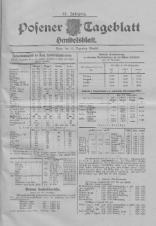 Posener Tageblatt. Handelsblatt 1902.12.22 Jg.41