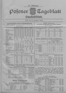 Posener Tageblatt. Handelsblatt 1902.12.29 Jg.41