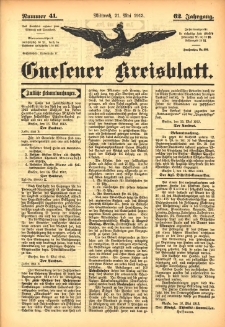 Gnesener Kreisblatt 1913.05.21 Jg.62 Nr41