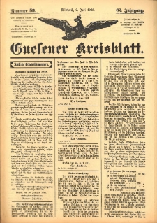 Gnesener Kreisblatt 1913.07.02 Jg.62 Nr53