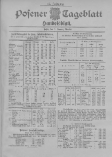 Posener Tageblatt. Handelsblatt 1903.01.07 Jg.42