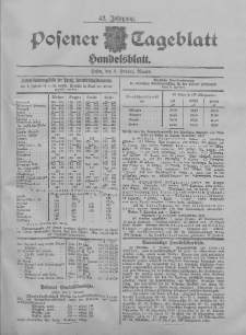 Posener Tageblatt. Handelsblatt 1903.01.08 Jg.42