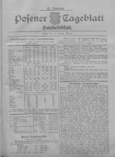 Posener Tageblatt. Handelsblatt 1903.01.10 Jg.42