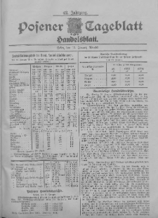 Posener Tageblatt. Handelsblatt 1903.01.13 Jg.42