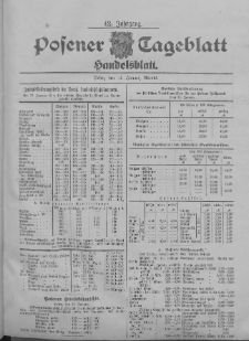 Posener Tageblatt. Handelsblatt 1903.01.14 Jg.42