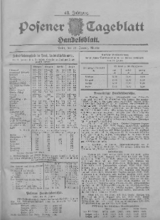 Posener Tageblatt. Handelsblatt 1903.01.22 Jg.42