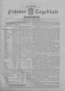 Posener Tageblatt. Handelsblatt 1903.01.27 Jg.42
