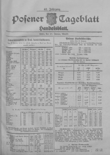 Posener Tageblatt. Handelsblatt 1903.01.28 Jg.42