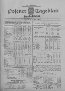 Posener Tageblatt. Handelsblatt 1903.01.30 Jg.42