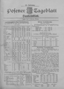 Posener Tageblatt. Handelsblatt 1903.02.05 Jg.42