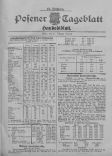 Posener Tageblatt. Handelsblatt 1903.02.10 Jg.42