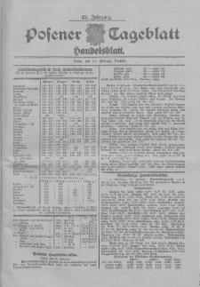 Posener Tageblatt. Handelsblatt 1903.02.14 Jg.42