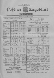 Posener Tageblatt. Handelsblatt 1903.02.20 Jg.42